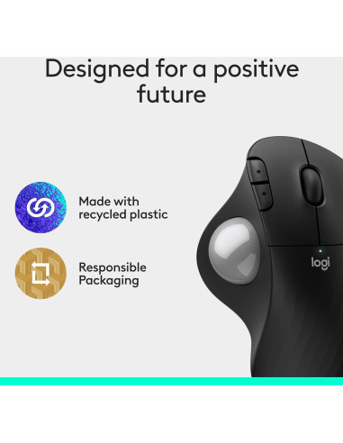 Logitech Ergo M575S Ratón Trackball Inalámbrico Ergonómico