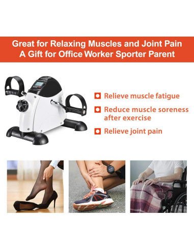 Ejercitador de Pedales TECHMOO Mini Bicicleta Portátil