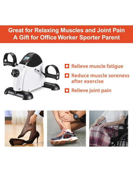 Ejercitador de Pedales TECHMOO Mini Bicicleta Portátil