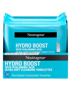 Toallitas Faciales Neutrogena Hydro Boost 50 Unidades Hipoalergénicas