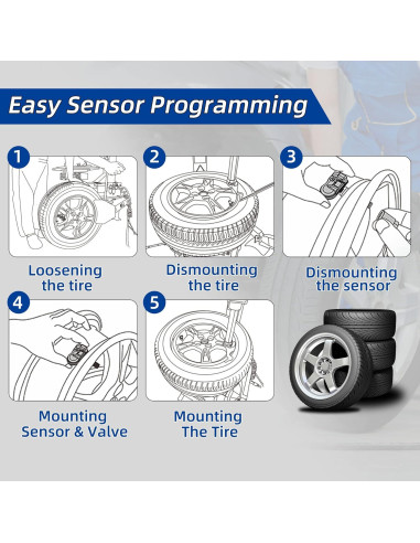 Sensor TPMS 315MHz RENECTIV para Ford y Lincoln - Set de 4
