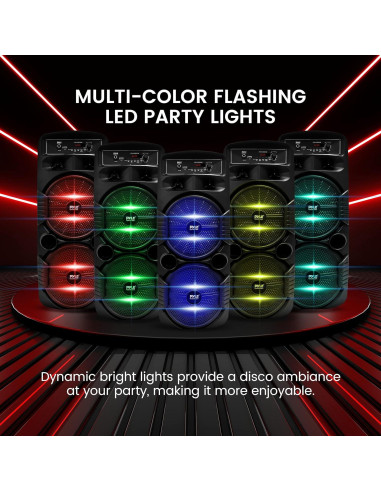 Altavoz PA Bluetooth Pyle PPHP2835B 600W con Subwoofer 8"