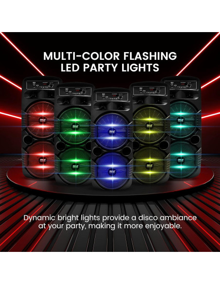 Altavoz PA Bluetooth Pyle PPHP2835B 600W con Subwoofer 8"