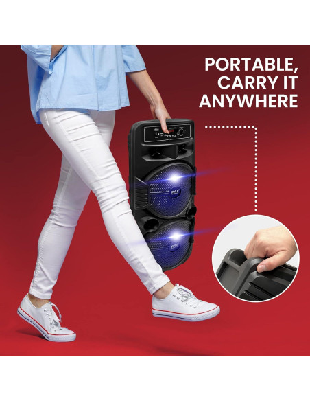 Altavoz PA Bluetooth Pyle PPHP2835B 600W con Subwoofer 8"