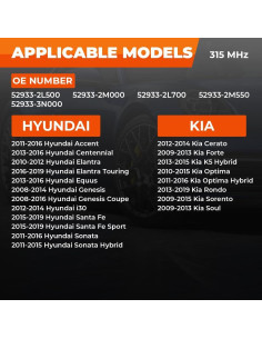 Sensor TPMS Jsueng para Hyundai y Kia - 4 Pack 2