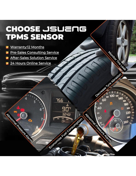 Sensor TPMS Jsueng para Hyundai y Kia - 4 Pack