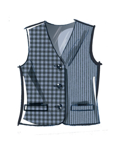 Kit de Patrón de Costura McCall's M8442 para Chalecos Unisex XS-XL