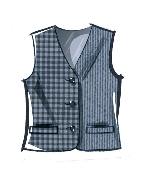 Kit de Patrón de Costura McCall's M8442 para Chalecos Unisex XS-XL