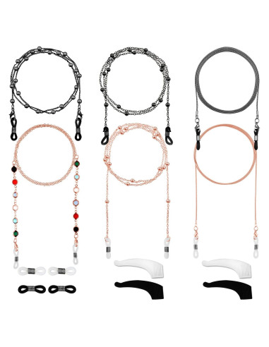 Cadena de Gafas Frienda 6 Piezas con Perlas para Mujeres