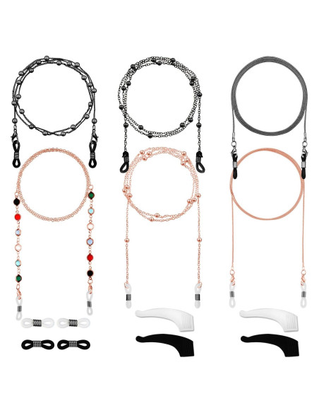 Cadena de Gafas Frienda 6 Piezas con Perlas para Mujeres