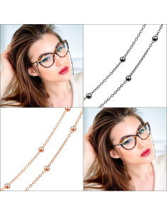 Cadena de Gafas Frienda 6 Piezas con Perlas para Mujeres 2