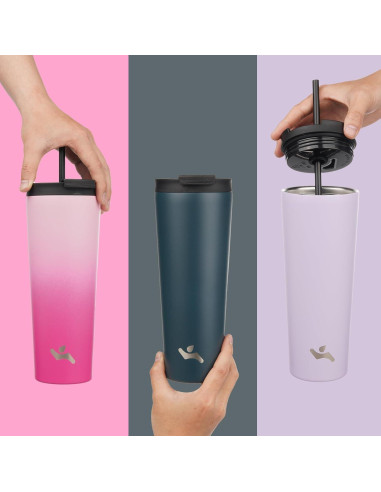 Taza Aislada Konokyo 26 Oz Acero Inoxidable Blanco Ángel