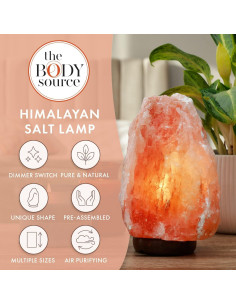 Lámpara de Sal del Himalaya The Body Source 20-25 cm Regulable 2