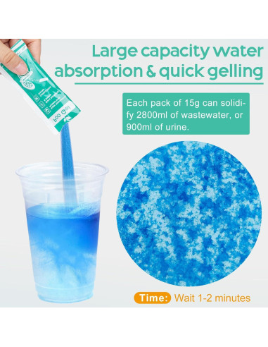 30 Bolsas de Inodoro Portátil Pakimi 8 Galones Camping