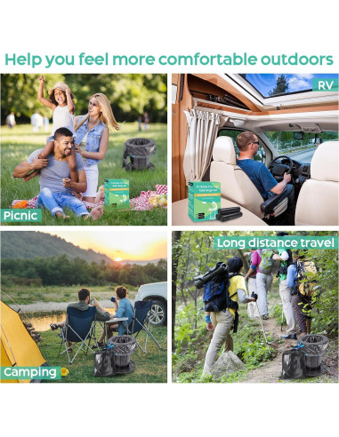 30 Bolsas de Inodoro Portátil Pakimi 8 Galones Camping