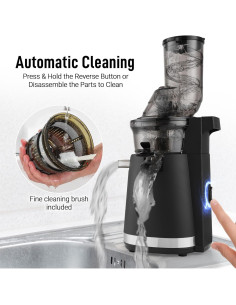 Extractor de Jugo Masticador Zulay 250W 800ml Negro 2