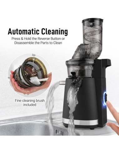 Extractor de Jugo Masticador Zulay 250W 800ml Negro