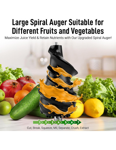 Extractor de Jugo Masticador Zulay 250W 800ml Negro