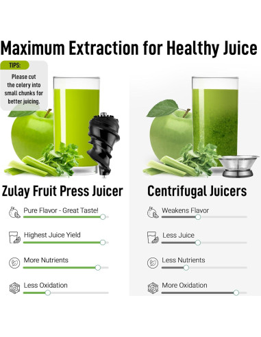 Extractor de Jugo Masticador Zulay 250W 800ml Negro