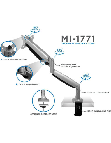 Soporte Monitor Mount-It! MI-1771 Ajustable 9,07 kg