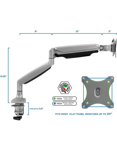 Soporte Monitor Mount-It! MI-1771 Ajustable 9,07 kg