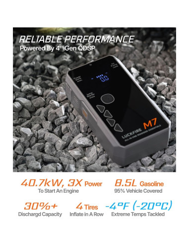 Arrancador de Batería Luckfire M7 2750A con Compresor