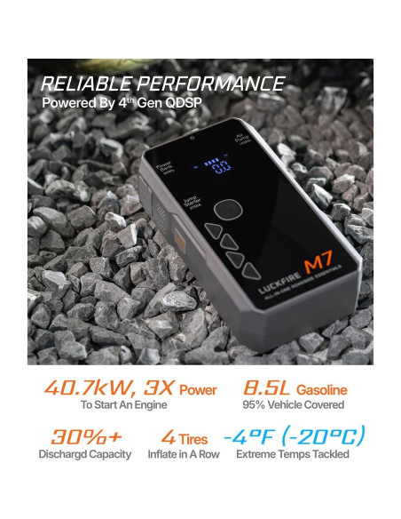 Arrancador de Batería Luckfire M7 2750A con Compresor