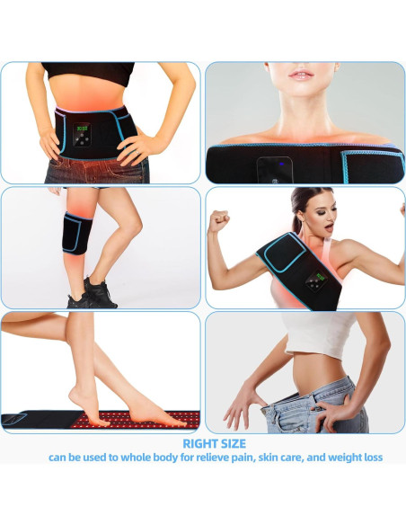 Cinturón Terapia Luz Roja Feangli Inalámbrico Alivio Dolor