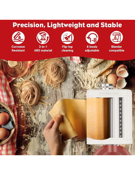 Accesorio de Pasta KitchenAid 3 en 1 con Rodillo y Cortadores