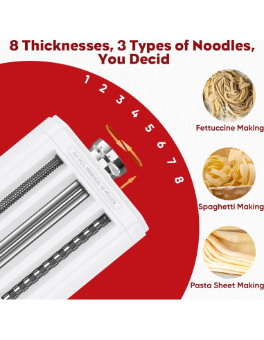 Accesorio de Pasta KitchenAid 3 en 1 con Rodillo y Cortadores