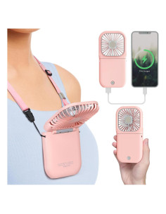 Ventilador Portátil F-color Mini 3 Velocidades Rosa