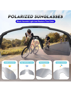 Gafas de sol deportivas UV400 Polarizadas para ciclismo 2