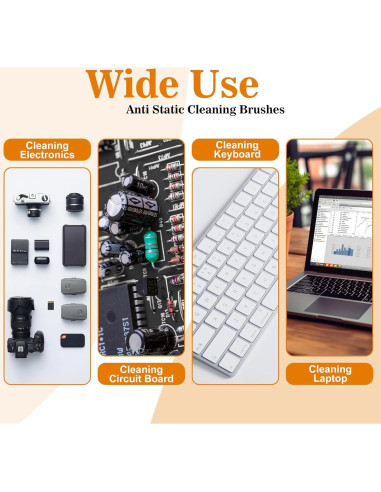 Juego de 8 cepillos antiestáticos APBFH para limpieza electrónica