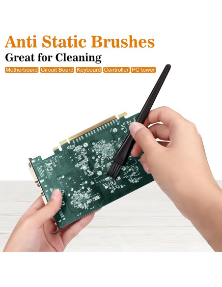Juego de 8 cepillos antiestáticos APBFH para limpieza electrónica
