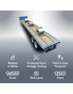Kit a Escala 1:25 Remolque Plano AMT Fruehauf 120 Piezas 2