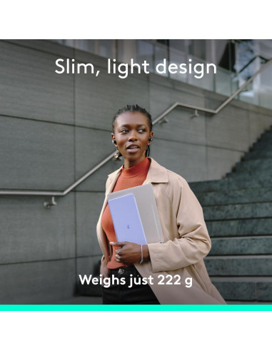 Teclado Bluetooth Logitech Keys-To-Go 2 Ultra Portátil Lila