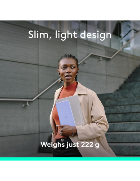 Teclado Bluetooth Logitech Keys-To-Go 2 Ultra Portátil Lila