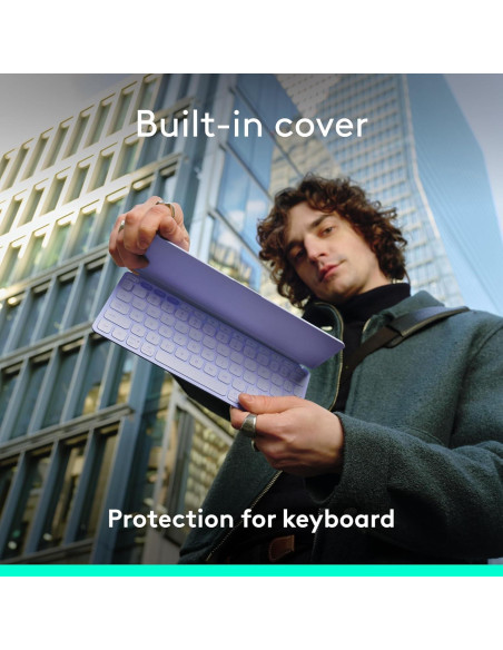 Teclado Bluetooth Logitech Keys-To-Go 2 Ultra Portátil Lila