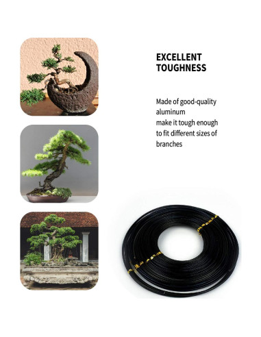 Kit Alambre para Bonsai MoHern 152 Pies 6 Tamaños Aluminio