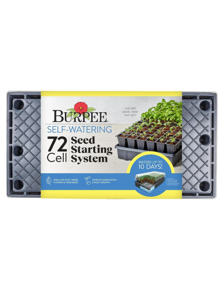 Bandeja de Inicio de Semillas Autorriego Burpee 72 Celdas