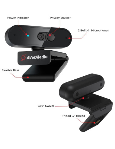 Webcam AVerMedia PW310P 1080p 30fps con Autofocus