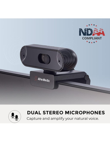 Webcam AVerMedia PW310P 1080p 30fps con Autofocus