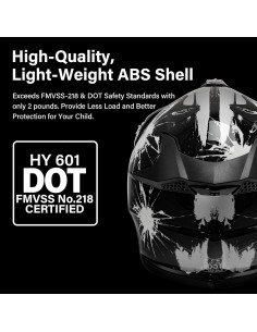 Casco de Motocross XFMT para Niños Mediano Negro/Blanco 2