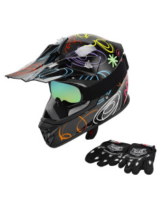Casco de Motocross XFMT TCMT DOT para Niños Mediano Graffiti