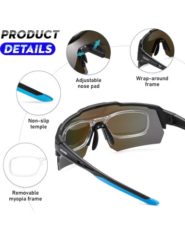 Gafas de sol deportivas Polarizadas UV400 para ciclismo
