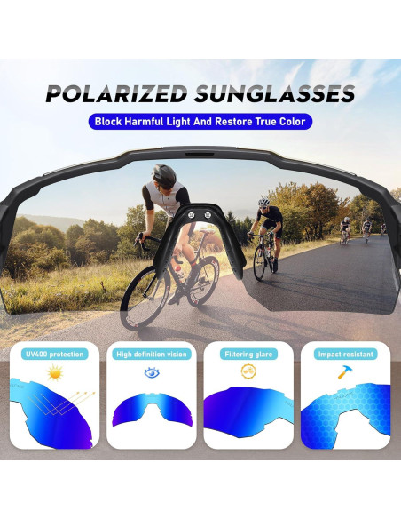 Gafas de sol deportivas Polarizadas UV400 para ciclismo