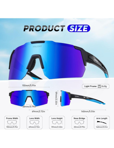 Gafas de sol deportivas Polarizadas UV400 para ciclismo