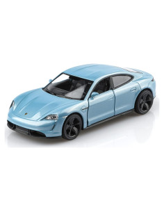 Coche de Metal a Escala 1/36 Porsche Taycan Turbo Azul