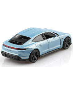 Coche de Metal a Escala 1/36 Porsche Taycan Turbo Azul 2