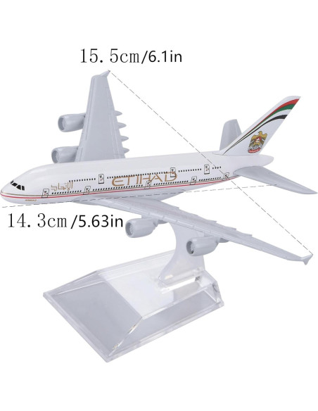 Modelo de Avión DAGIJIRD A380 Etihad Escala 1/400